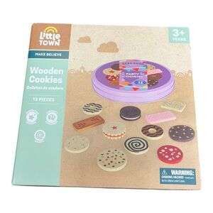 Aldi Little Town Wooden Cookies In Tin 2025 New Toy, Make Believe